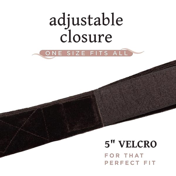 Justerbart fløyelsbånd for parykk Black