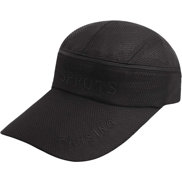 Avtagbar Baseballkeps, Andningsbar Mesh Solhatt, Tom Mössa för Män, Svart