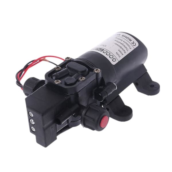 DC 12V 130psi 6L/min Vatten Högtryck Diafragma Själv Sugande Pump 70W