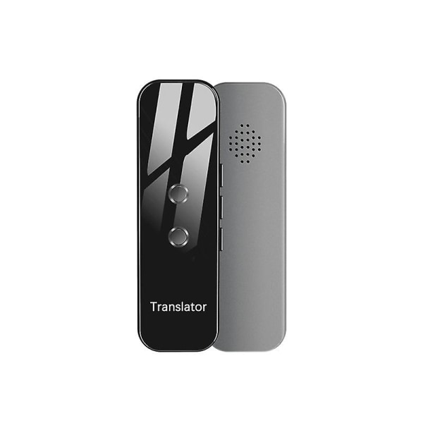 Tovejs stemmefotooversætter, Bluetooth 4.2 realtidsoversættelsesenhed, 70 sprog ultratynd lommeoversætter Silver grey