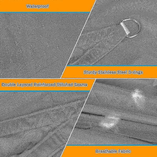 Vattentät Rektangulär Solsegel, 3x4m Rektangulär Solsegel Resistent Och Andningsbar