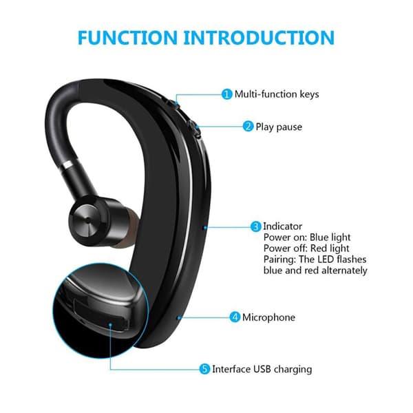 Bluetooth 5.0 Ørepropp Trådløst Headset Støyreduserende Ørepropper Hodetelefoner For Kjøring Kontor