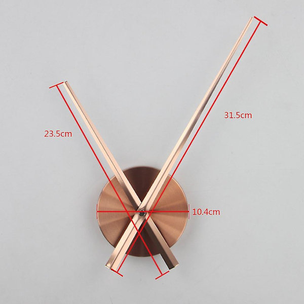 3D-klokkehender, DIY store klokkehender nåler veggklokker 3D hjemmekunstdekor kvartsurmekanisme tilbehør Gold