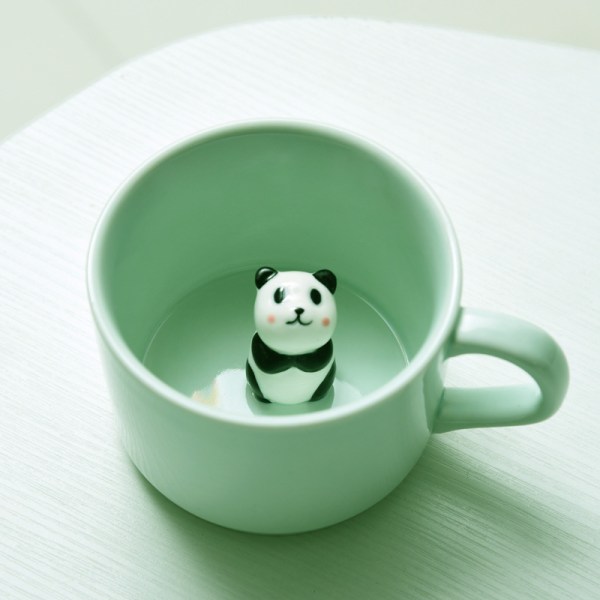 Mjölk, kaffe, te keramisk kopp 3D djur frukostkopp,