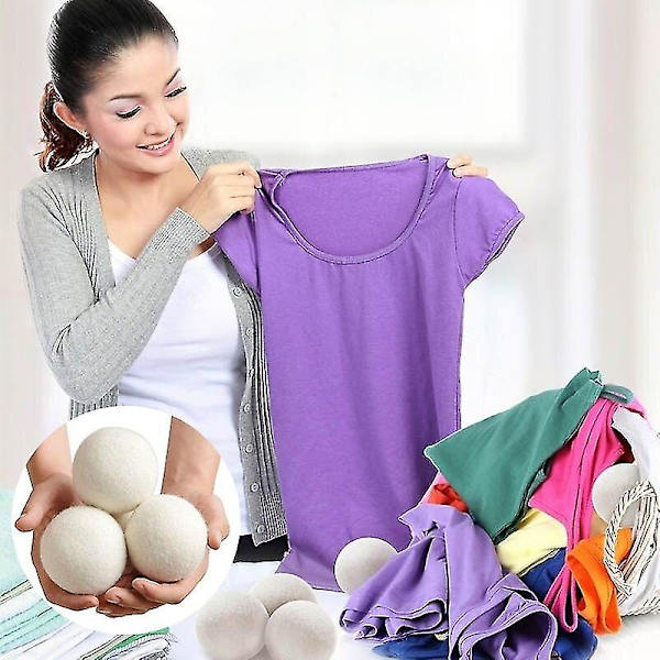 10/8/6 stk ull tørketrommelballer sett gjenbrukbar magisk organisk håndlaget vaskeri ball klær tørketrommel vaskemaskin tilbehør 6pcs