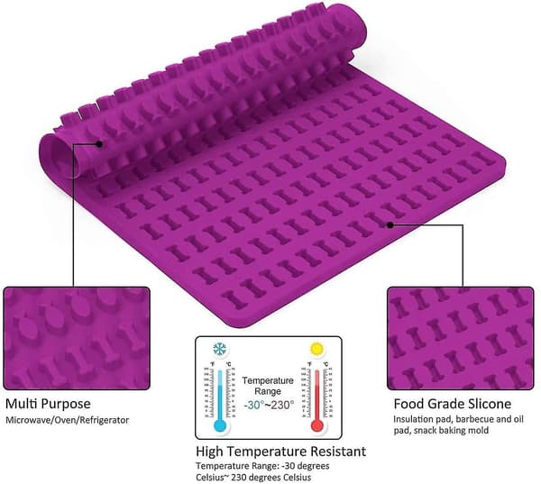 Hundeskeformet silikone chokoladeform Non-stick mini bageform til kager, kiks