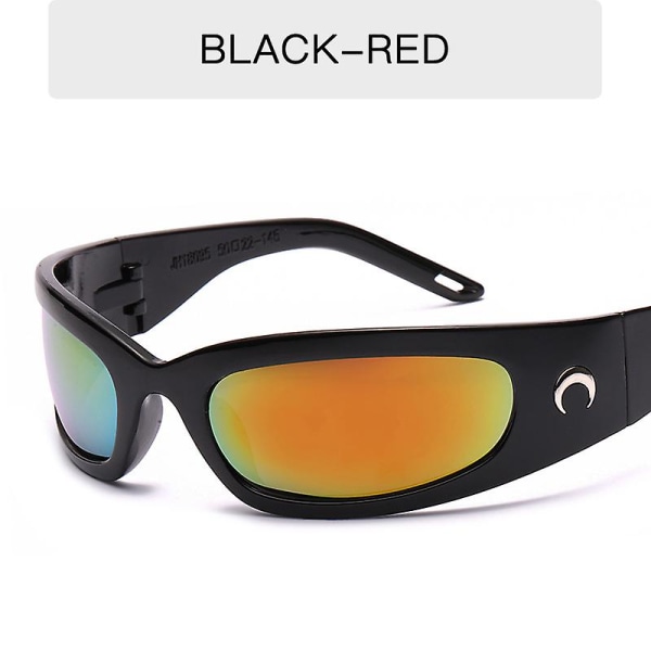 New Moon rektangulære solbriller til kvinder Mand Vintage Udendørs Cykling Sport Hip Hop Punk Solbriller Uv400 Trend Kvinde F