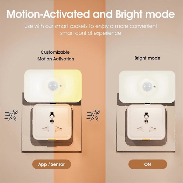 Tuya WiFi Menneskelig Bevægelsesdetektion PIR Sensor Varmt Hvidt Lys Sensor Natlys Smart Home Stemmefjernbetjening