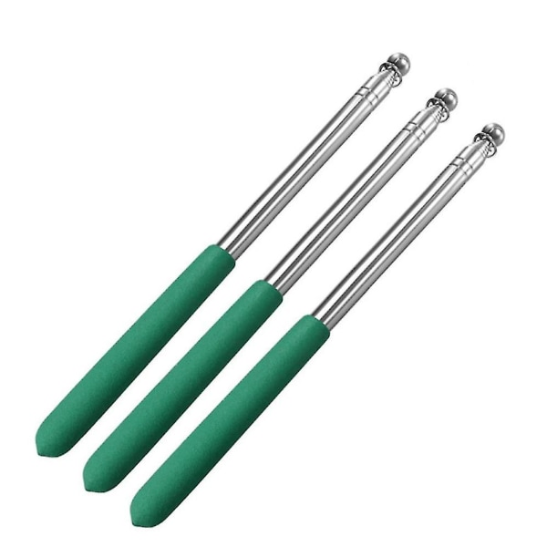 1,2 m Retractable Guide Flagpole, Rostfritt Stål Teaching Pointer green
