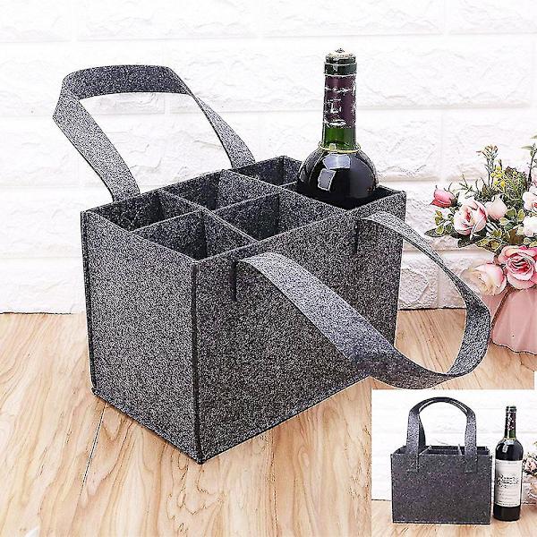 Återanvändbara matkassar för resor, perfekt present till vinälskare Dark gray