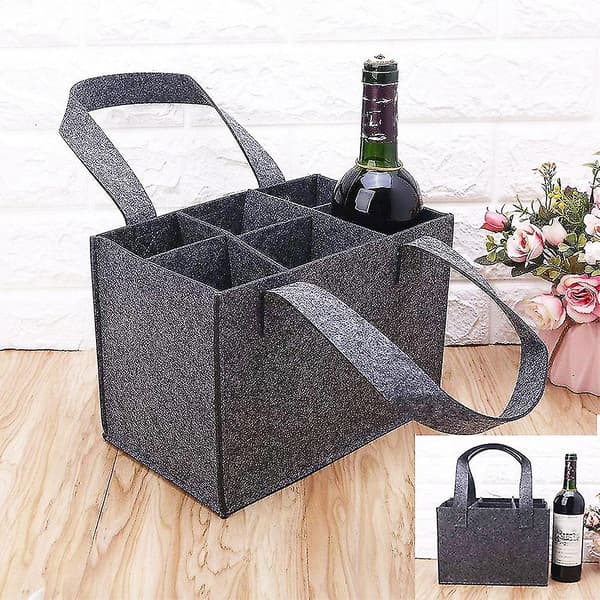 Gjenbrukbare handleposer for reiser, perfekt gave til vinelskere Dark gray