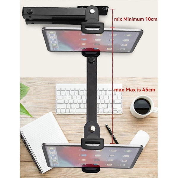 Kokoontaitettava seinään kiinnitettävä matkapuhelin-tablettiteline, kulma säädettävissä, venyvä seinään kiinnitettävä uloketeline tabletille