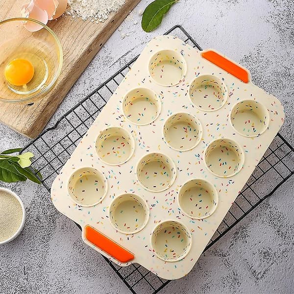 12 Koppar Mini Cheesecake Form, Kakeform, Muffinsform Bakplåt