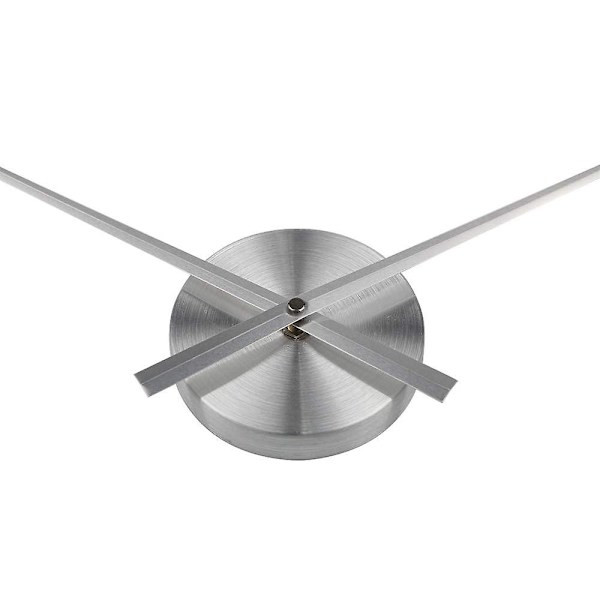 3D-klockvisare, DIY stora klockvisare, väggklockor 3D heminredning, kvartsurmekanismtillbehör Silver