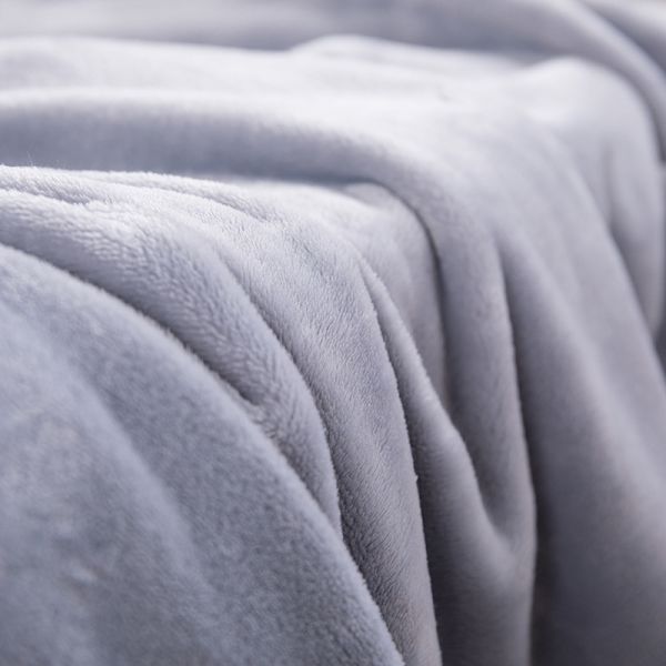 Flannel tæppe lur tæppe hyggelig seng tæppe sofa med pom poms