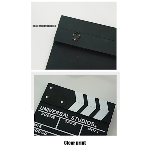 Elokuva Filmi Klap Board Hollywood Clapper Board Puinen Elokuva Elokuva Klapboard Lisävaruste black 27*30cm