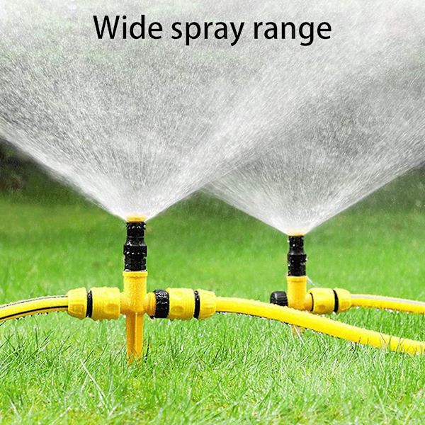Automatisk gräsmattesprinkler, 360 graders roterande terrasskylsystem, justerbar trädgårdssprinkler, bevattningssystem för gräsmatta