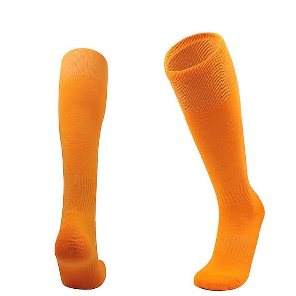 1 par børnefodboldstrømper, åndbare sportstilbehør, One Size Orange