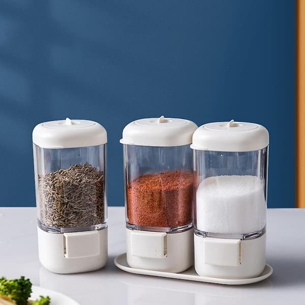 Press-typ kryddflaska, hushållskök salt och MSG kryddburk