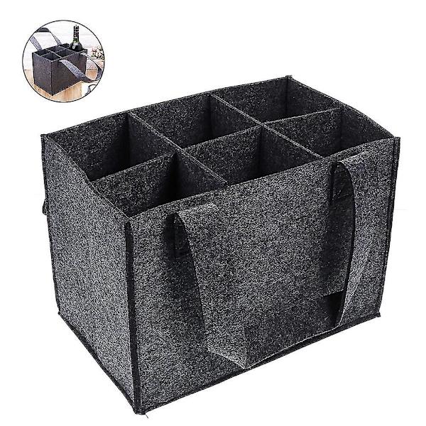 Återanvändbara matkassar för resor, perfekt present till vinälskare Dark gray
