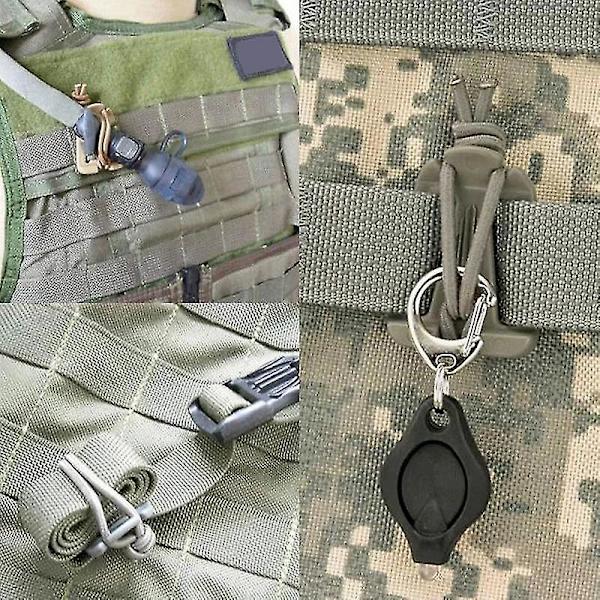 10 st ryggsäcks spänne karbinhakar utomhus nylon camping väska hänge krok klämma Army Green