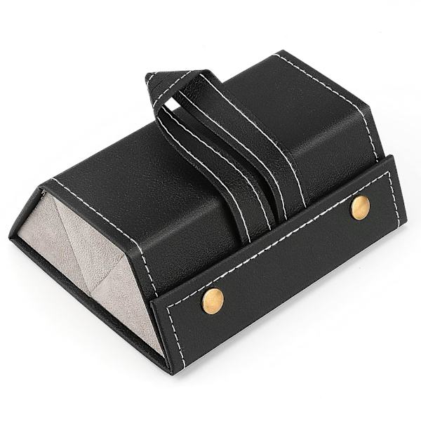 Briller Opbevaringsboks, 3-slot Briller Opbevaringsboks Briller Display Opbevaringsarrangørboks Pu Læder Solbriller Briller Black