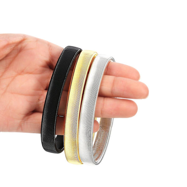 3 par ærmeholdere Anti-slip skjorteærmeholdere Stræk metal armbånd ærmer til kvinder mænd