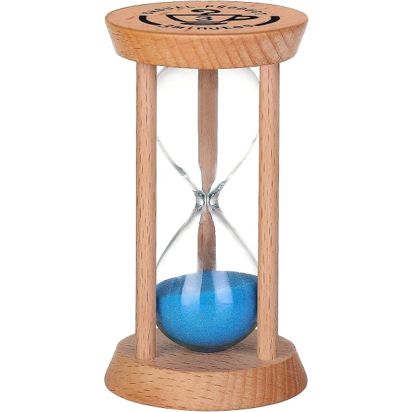 Mini Sand Timer - Træ Timeglas Timer Træ Maling Værktøj Til Hjem Og Restaurant 3 Minutter Blue