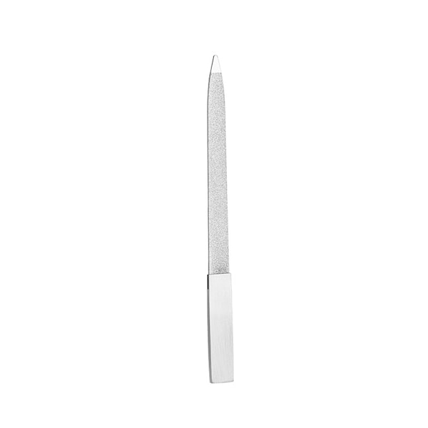 2-pack Diamant Nagelfil Rostfritt Stål Dubbelsidig Nagelfil Metallfil Buffer Fingernaglar Tånaglar Manikyrfiler för Salong och Hem