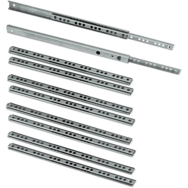 5 parin pakkaus (10 kpl) liukuja/palloliukuja Uuteosa 17mm X 278mm Laatikkoon, Sinkitty 406mm