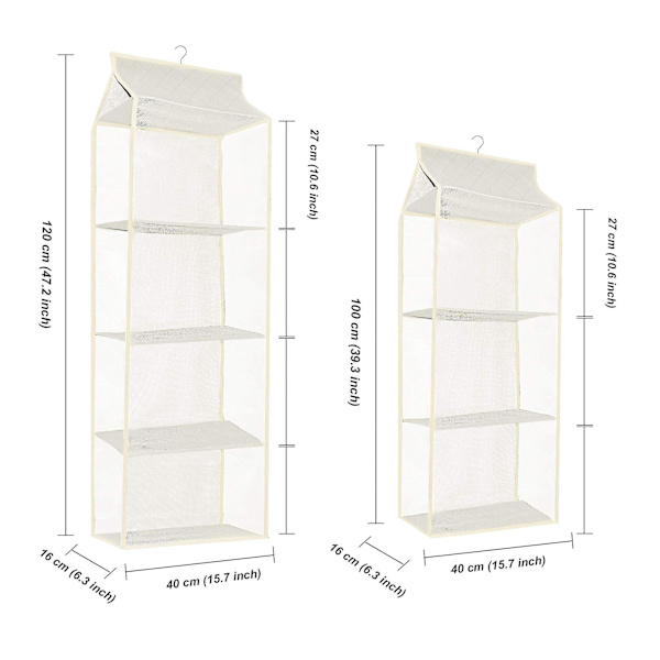 Hängande handväska väska arrangör för garderob, väska väska förvaring hållare för garderob nära 4 Layers