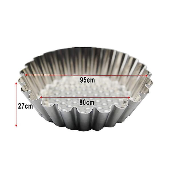 6 stk Non-stick Høy Kvalitet Rustfritt Stål Egg Tart Form