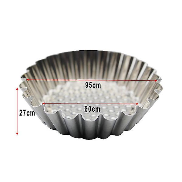 6 stk. Non-stick rustfrit stål æggekageform