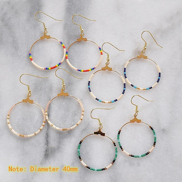 Øreringe Hoops til smykkefremstilling, 40 stk. 2 farver 40mm Øreringefremstillingskit Bulk Beading Hoops Øreringe Finding Round