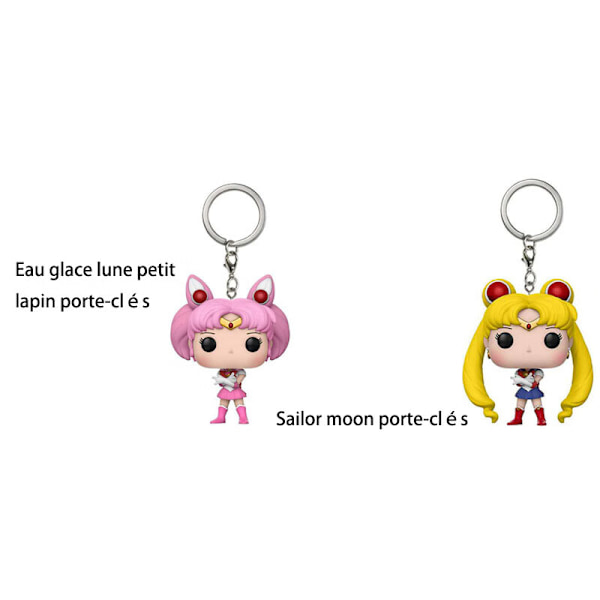 Sailor Moon nøglering Kanin Vand Is Måne Nøglering Vedhæng Nøglering Figur