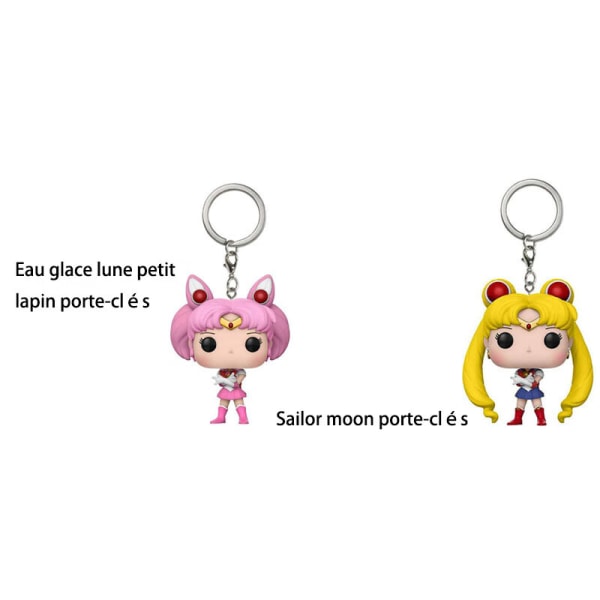 Sailor Moon Nyckelring Kanin Vatten Ice Moon Nyckelring Hängande nyckelring Figur