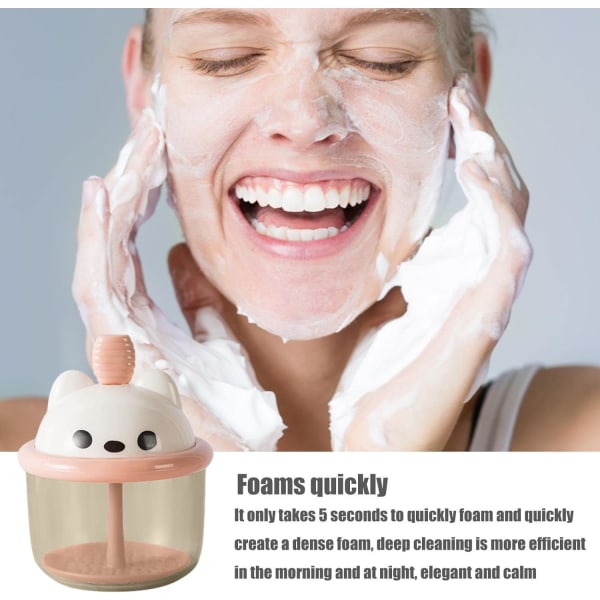 Skin Care Marshmallow Whip Maker（Svart） - Rich Foam Maker för ansiktsvårdspisk, Söt skumkopp för hudrengöring