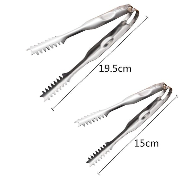 4 Pieces Food Tongs Stainless Steel Tongs Mini Ice Tongs Used For Easy To Cook Grill Buffet Ice Cubes Oven(6and 8)