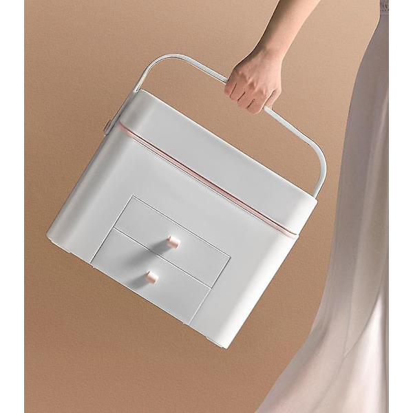 Kosmetisk opbevaringsboks til skrivebord, toiletbord, afslutningsstativ White