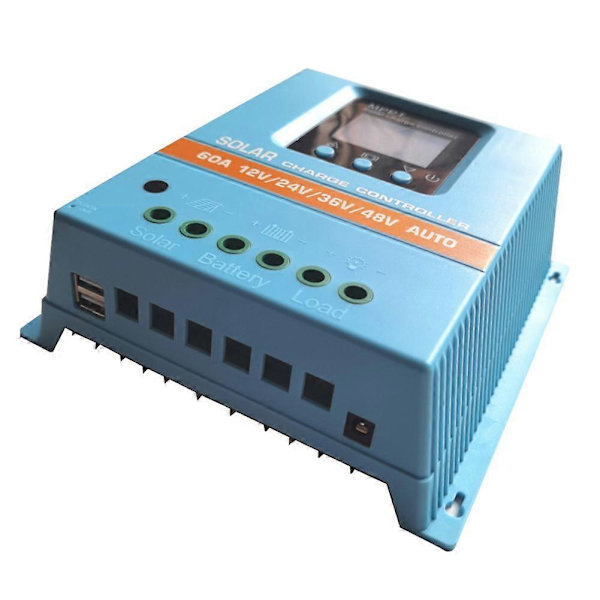 MPPT Solar Charge Controller 12V 24V 36V 48V LCD-display Solpanel Batteri Intelligent Solar Regulator 60A