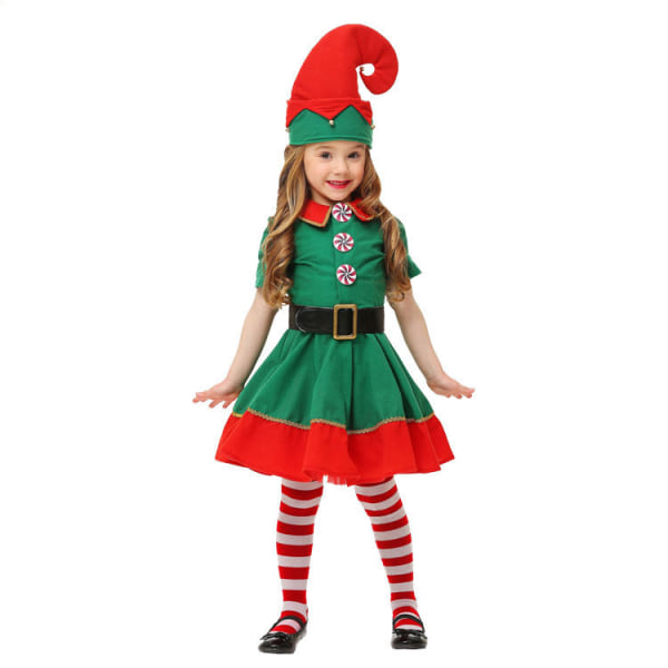 Kvinnors jul kläder Halloween kläder vuxen grön kläder jul spirit cosplay förälder-barn kläder lämplig för höjd 165-175cm
