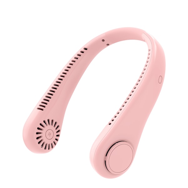 Bärbar Halsfläkt, 3 Hastigheter - Vit Handsfree Bladlös Fläkt, Bärbar Personlig Fläkt Drivs av 600mAh Batteri, USB-fläkt