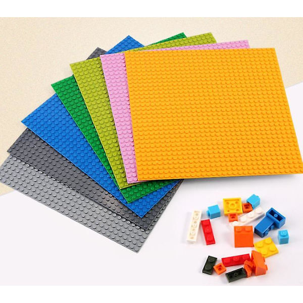 Rakennuslevyjen 2-pakkaus Classic Baseplate Bricks Set Rakennuslelut Light Gray