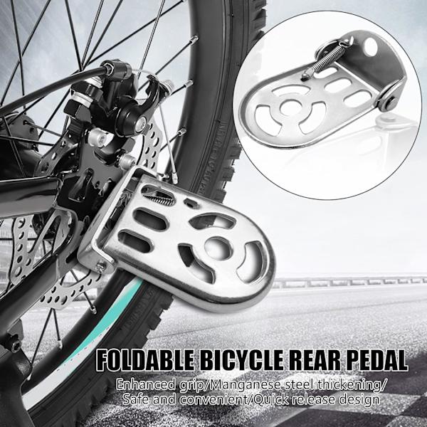 Hopfällbar cykel bakre pedal, cykel bakre säte pedal kudde, cykel bakre säte tillbehör för flickvän kvinna man barn