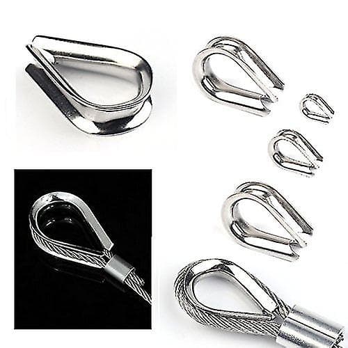Pakke med 10 stk. M8 304 rustfrit stål wire rope thimbles, wire rope kabel thimble rigging
