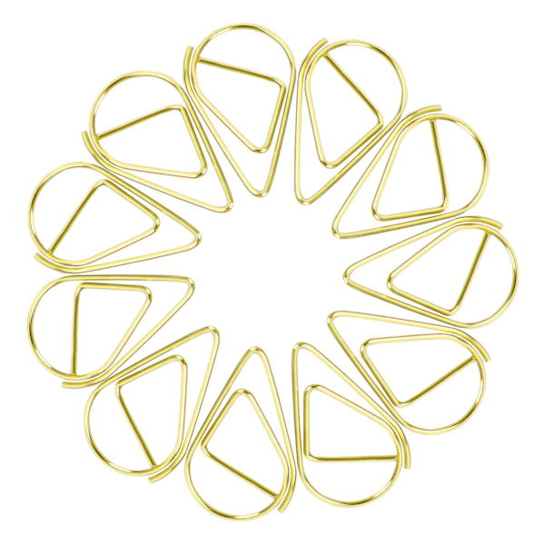 100 stk. papirclips, papirclips i vanddråbeform til fotopapir, notesbog, memokort, plakat