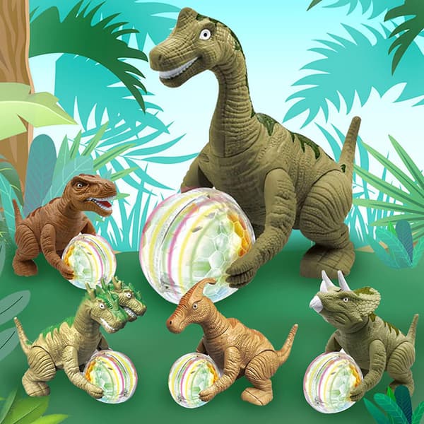 Elektrisk dinosaurleketøy mekanisk krypende gutt belysning lydeffekt simuleringsmodell tidlig utdanning(a) A