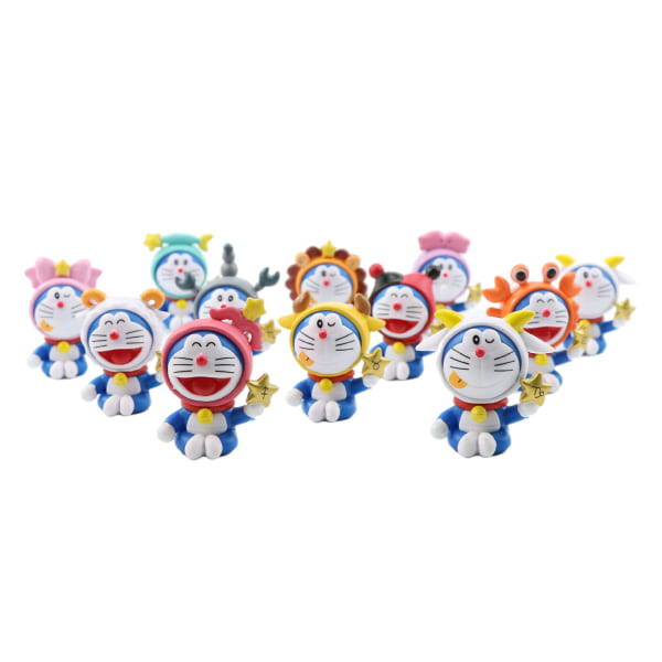 12 stycken söta Doraemon 12 stjärntecken Tink