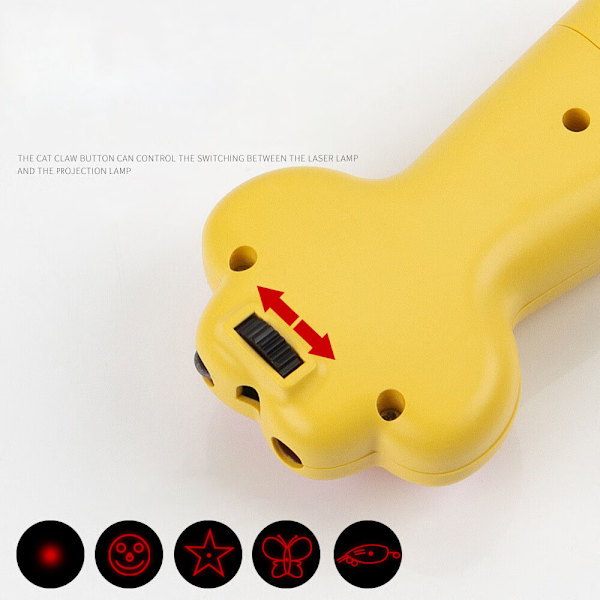 1 stk. sort, ca. 92*47*18mm kattepegepind, interaktivt LED-kattelegetøj 5 i 1 justerbart mønster, USB genopladeligt rødt LED-lyslegetøj til katte- og hundetræning