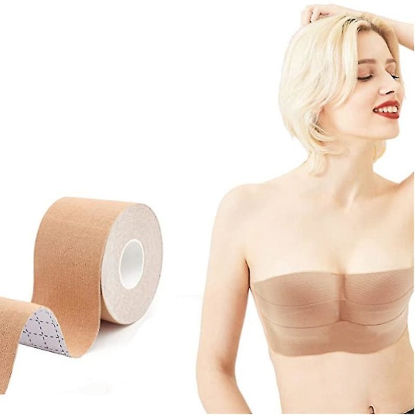 Boob Tape Osynlig Bröstlyfttejp Push Up Body Tape Diy Andningsbar Bröstlyfttejp För A-E Kupor Stora Bröst Skin 10cm*5m